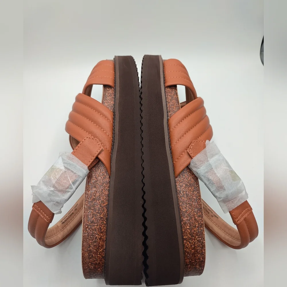 Leather Sutton Footbed Sandals -NWB - Picture 7 of 8